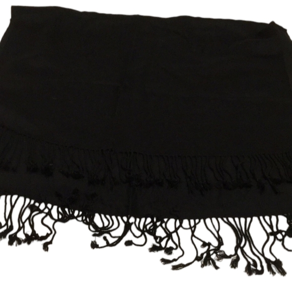 JONES NEW YORK BLACK 100% VISCOSE SCARF XL - Picture 6 of 7